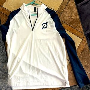 Large Peloton Navy and White pullover